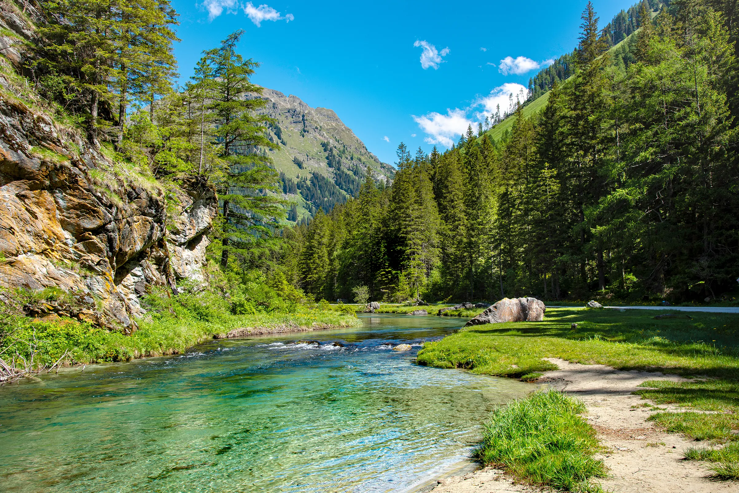 Fluss Longa in Weißpriach im Salzburger Lungau
